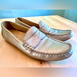 Cole Haan Trilby  Driving Loafers with Nike Air | Leather | gold | 9.5 AA